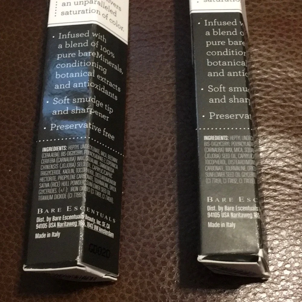 NWT,BARE MINERALS CHARCOAL GRAY&EXPRESSO BROWN EYELINER PENCILS RETAILS $50 each